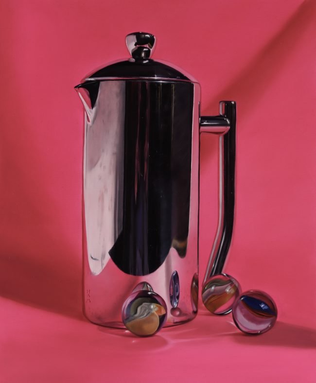 Prensa francesa con canicas